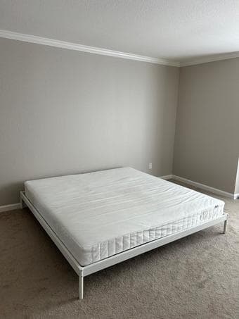 King-size bed – white, great condition 1