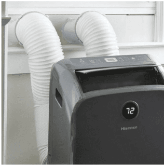 Hisense 10,000-BTU 115-V Dual Hose Portable Air Conditioner with Heat 2