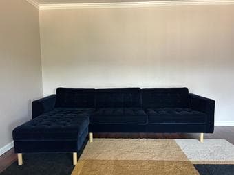 Sofa, including a stool, cushions & blanket – Great condition! 3