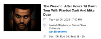Selling 3 weeknd tickets for July 8th 1