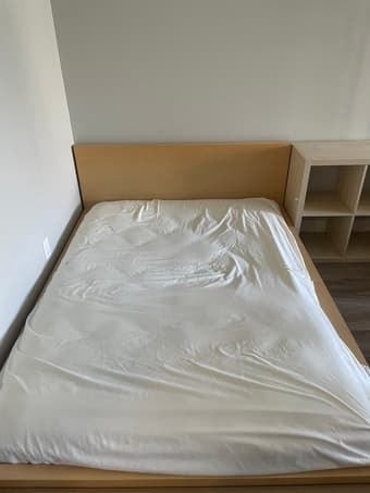 IKEA MALM Queen size bed frame & mattress 1