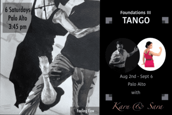 Tango Foundations–III(for advance beginners): Six Saturdays, Palo Alto 2