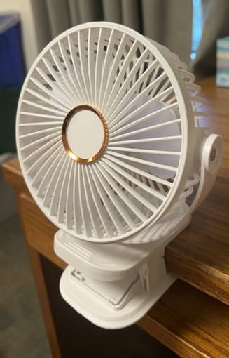 Clip‑On Portable Fan with 360° Rotation + Night Light 2