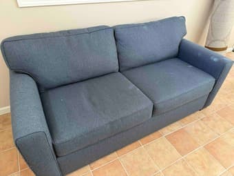Blue fabric sofa 1