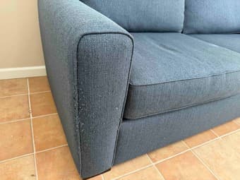 Blue fabric sofa 3