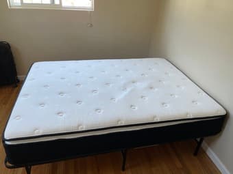 Wayfair full size mattress and Amazon bed frame 1