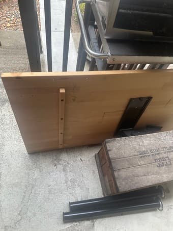 Solid Wood Desk with Adjustable Keyboard Mount 1