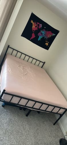Black metallic bed frame 1