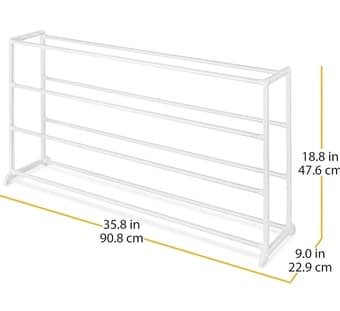 Whitmor 4-Tier White Shoe Rack 2