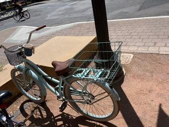 Bicycle with U-lock and Helmet 2