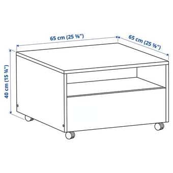 Modern Square Coffee Table with Wheels. Available Today! 2