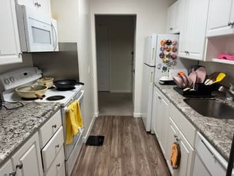 A bedroom in a 1B1B at Oak Creek Apartments is available 3