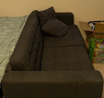 Dark gray MORABO couch 1