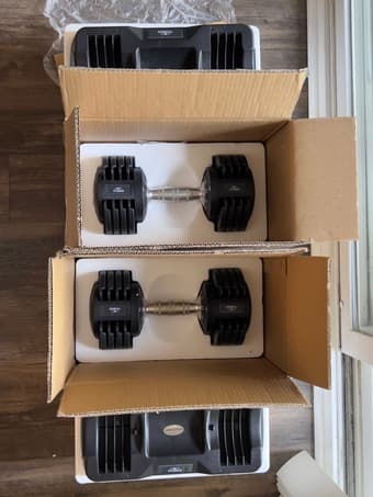 FLYBIRD Quick Adjustable Dumbbell Set – 25 lbs (Pair) – Like New 1