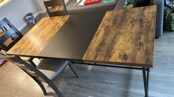 Large dining table with 3 chairs, can be delivered!!! 1