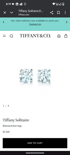 Authentic Tiffany & Co Diamond earrings 3