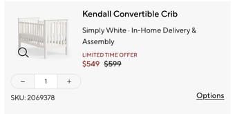 Pottery Barn Kendall Crib, mattress, and toddler conversion 3