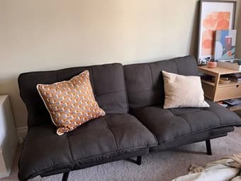 Grey couch and bed 1