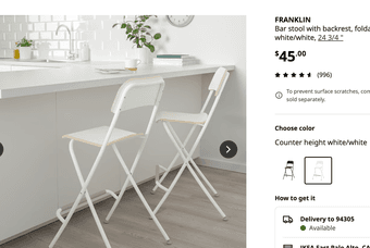 Queen Mattress (10") + 2 Folding Bar Stools — Pickup 94304 3