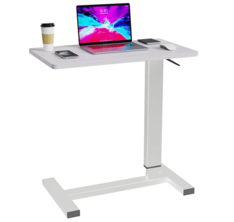 Adjustable Overbed Table/Standing Desk with Wheels Worth $86 1
