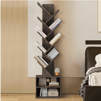 8 Tier Tree Bookshelf Worth $83 (Floor Standing with Storage Cabinet) 1