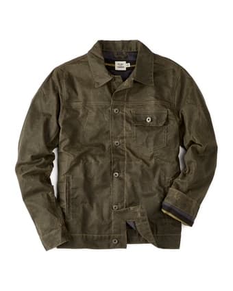Flannel-Lined Waxed Trucker Jacket (brand new) 1/2 off 1