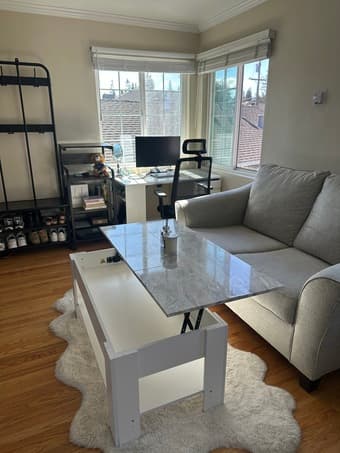 Coffee table with lift up extension 2