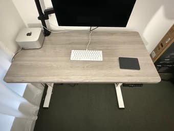 FlexiSpot E5 Electric Standing Desk - Dual Motor - 48x24 Oak Top, Whi 2