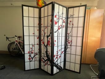 Japanese 4-Panel Screen Room Divider ($100 value) 1