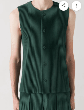 Men's issey miyake pleated top (size Large) 1
