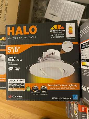 HALO RA 6-Inch Recessed LED Trim Downlight with Adjustable Gimbal 1