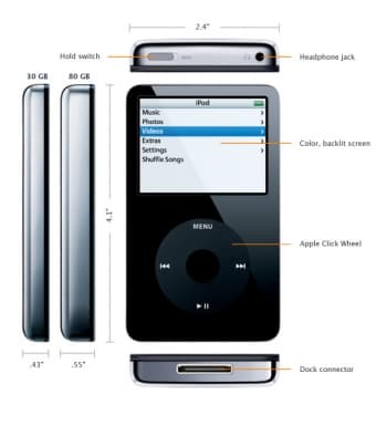 NIB 80GB Video iPod (Black) $340 1