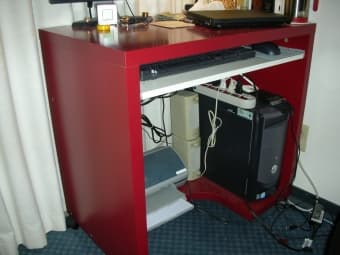 IKEA Computer Table w/ casters MIKAEL - $25 1