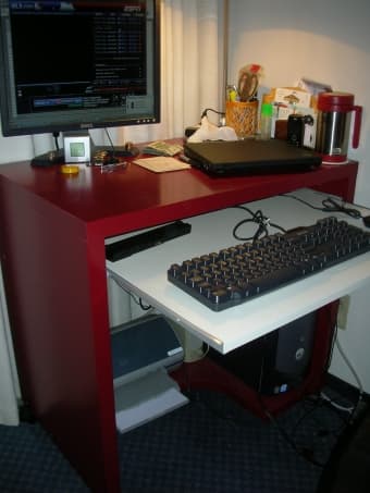 IKEA Computer Table w/ casters MIKAEL - $25 2