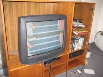 32" TV, VCR, Entertainment center  $40 obo 1