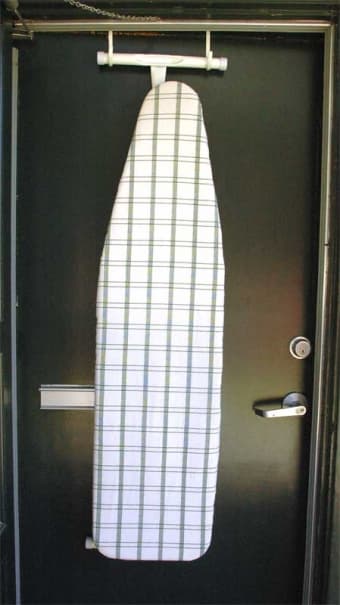 Steam iron + ironing board + hanging clips $5 2