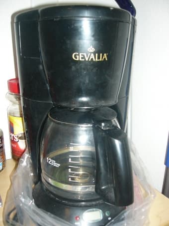 12 cups GEVALIA coffeemaker---15 usd. 1