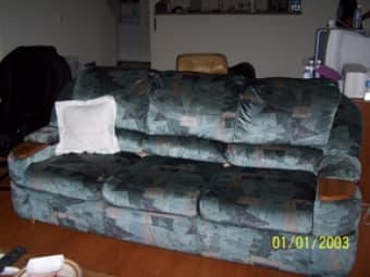 FS: sofabed $75, twin-size bedframe with drawers $50 2