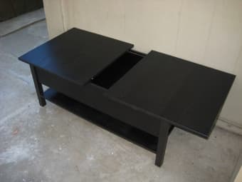 Black wood IKEA coffee table 1