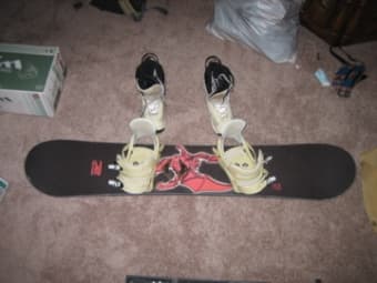 Snow board and accessory $ 200 2