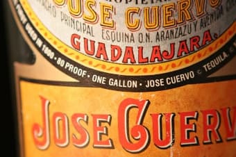 large empty tequila bottle, holds 1 gallon 2
