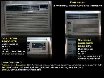 Two Airconditioning Units (30USD & 90USD) 1
