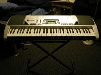 Casio Electronic Keyboard CTK-496 with keyboard stand 1