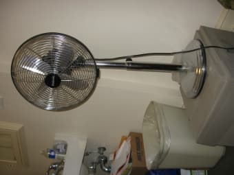 standing metal fan -- $15 1