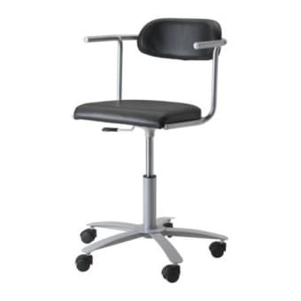 IKEA RUTGER/JULES black/silver swivel office chair -- $40 1