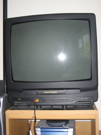 26" Philips TV w/ built in VHS player + DVD player - $50 2