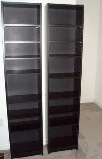 Two Black Book/CD Shelves for Sale -- $75 (two together) 1