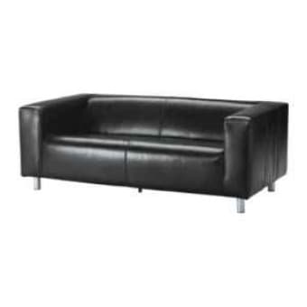 Beautiful Black Leather Sofa, $280 1