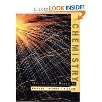 CHEM31A, ENGR31 ~ Chemistry Structure and Dynamics by Spencer $30 1
