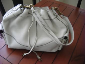Cole Hann off-white leather hobo handbag 1